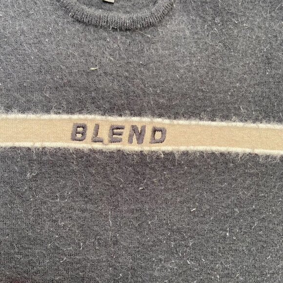 Vintage Blend of America Wool Crewneck Black Sweater size Large - Picture 5 of 10